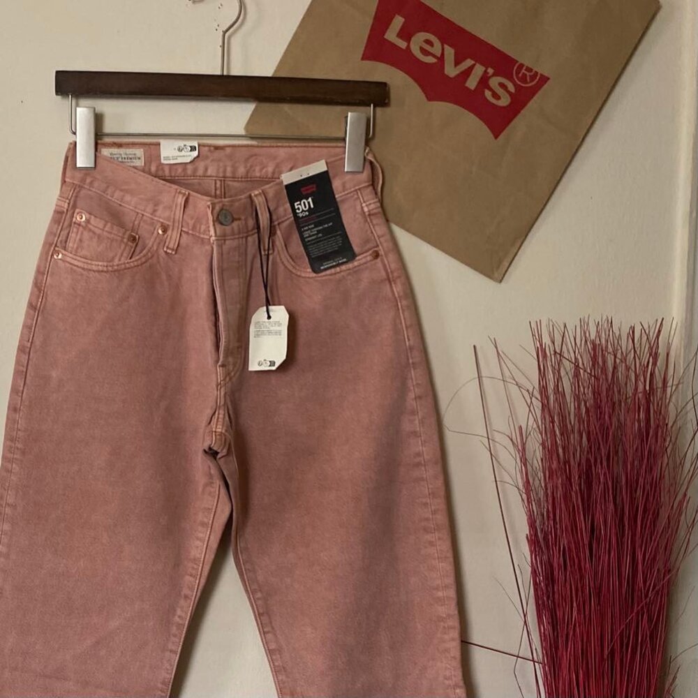LEVI'S 501 '90s Women's Pink Jeans (Size: 24x32) NWT - Picture 10 of 11